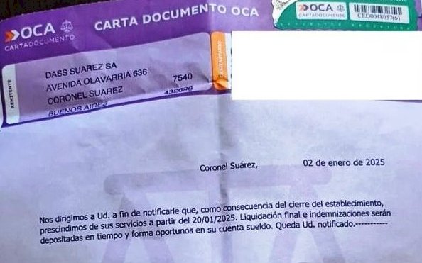 CESE DE TRABAJO